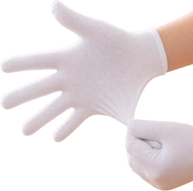 리빙에이드 자극없는 순면 다용도 속장갑 면장갑, 12개, 백색