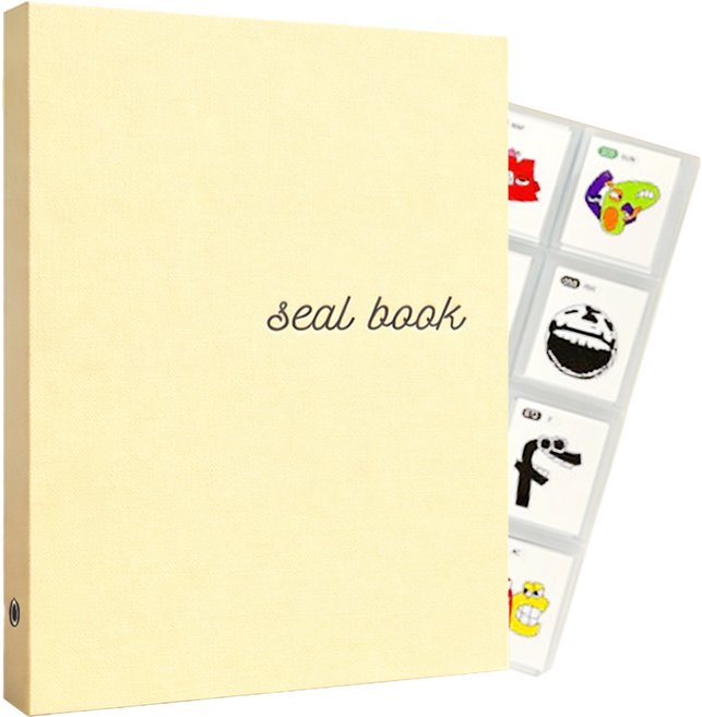 포켓몬 띠부띠부씰 앨범 북 바인더 포켓몬빵스티커 씰북 세트 OPP 속지추가, 프리미엄 에디션 II, 아이보리