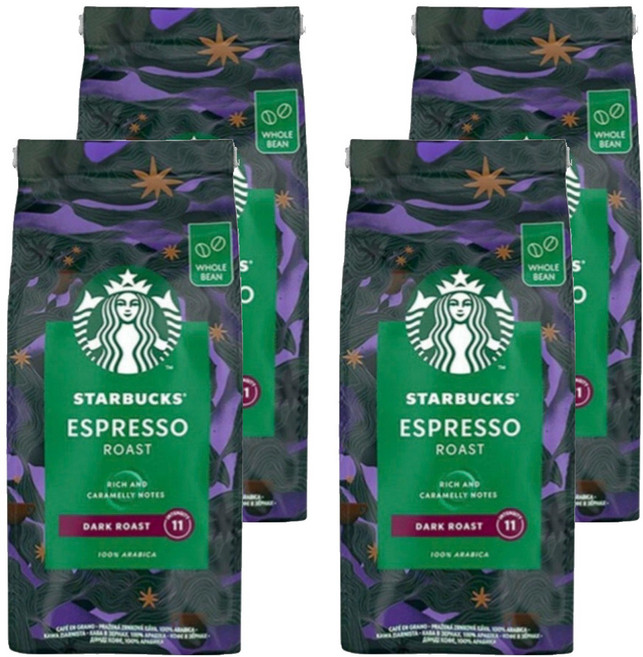 스타벅스 에스프레소 로스트 다크 카라멜리 노트(원두), 4개, 200g