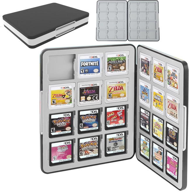 호환 닌텐도 DS 3DS 게임 케이스 카트리지 24개입 48개입 수납 칩케이스, 1개, 올블랙24개입, n1901 DS 3DS 게임케이스
