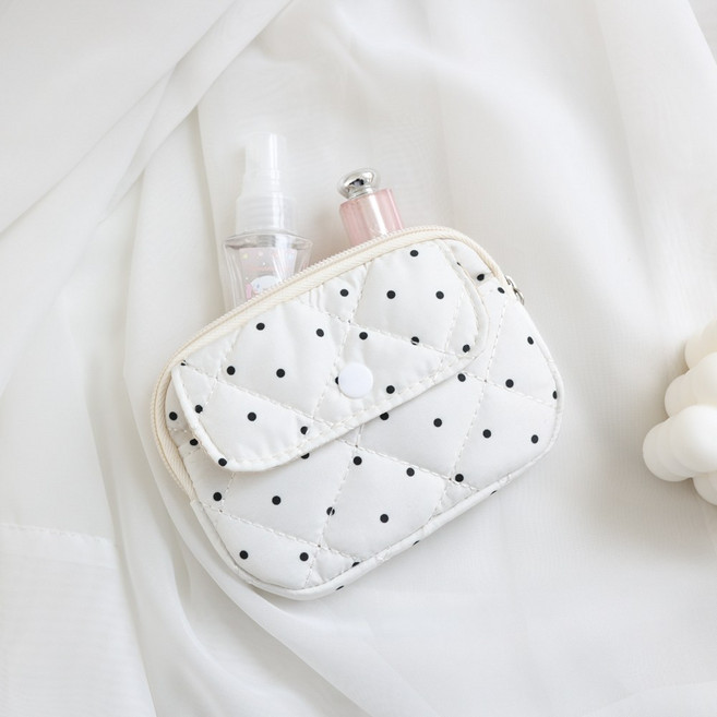 에브리테일 버튼 도트 미니 파우치 카드 지갑