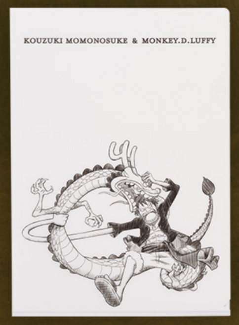 루피&모모노스케 클리어런스파일&스티커 H상 새로운새벽 제일복권 원피스 이치방쿠지, 1개