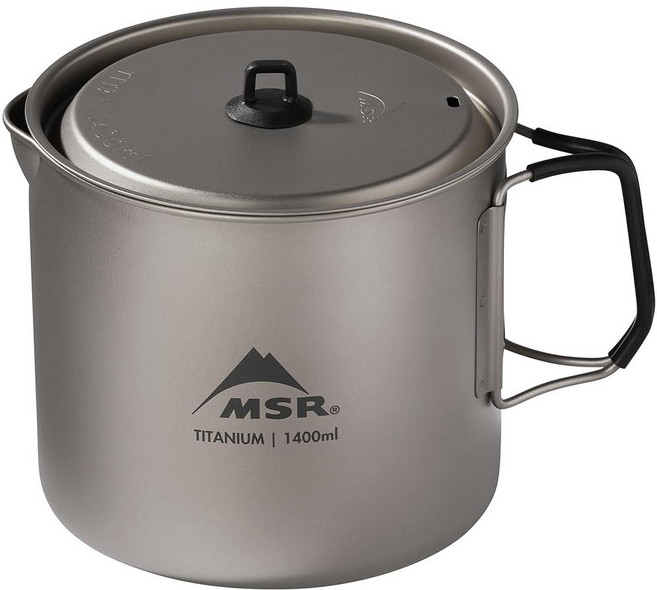 일본 직배송 MSR 39016 야외 캠핑 주전자 티탄 43.1 fl oz 1400 ml, 1개
