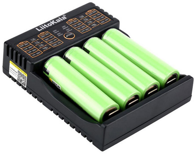 KC인증 4구 18650 리튬이온 배터리 충전기 밧데리 차저, 1개