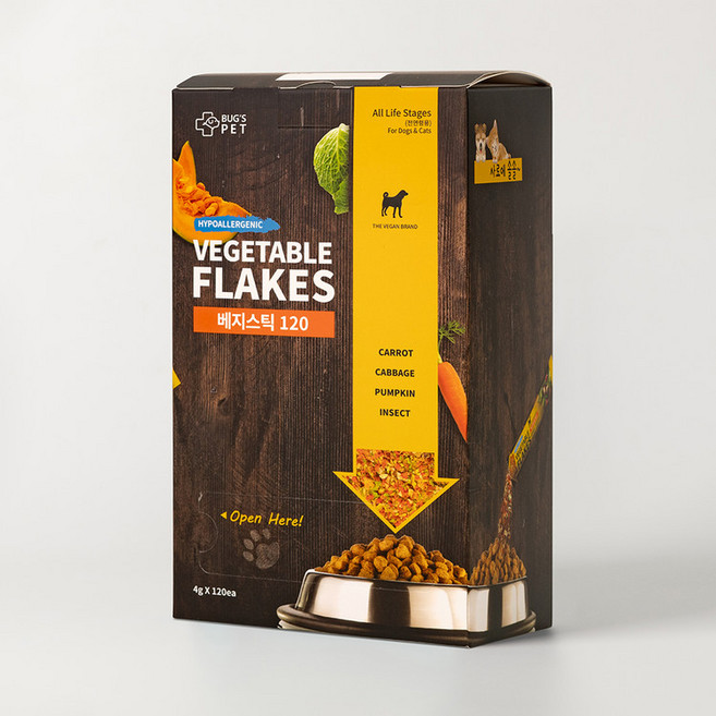 벅스펫 베지믹스 베지스틱, 다이어트(체중관리), 120개, 4g