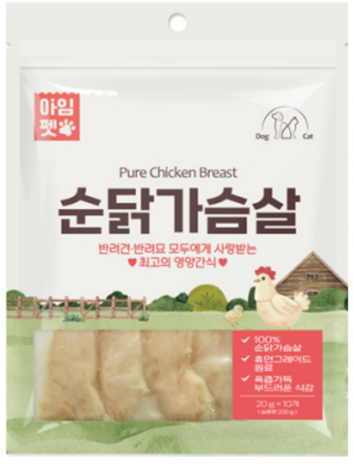 아임펫 통살의 정석 200g 20gX10개입 순살100프로 참치 연어 황태 순닭가슴살, 1개, 치킨