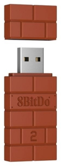 [국내정발] 닌텐도 스위치 / 스위치2 8Bitdo 8비토 블루투스 리시버 어뎁터 2세대 커피색, 1개