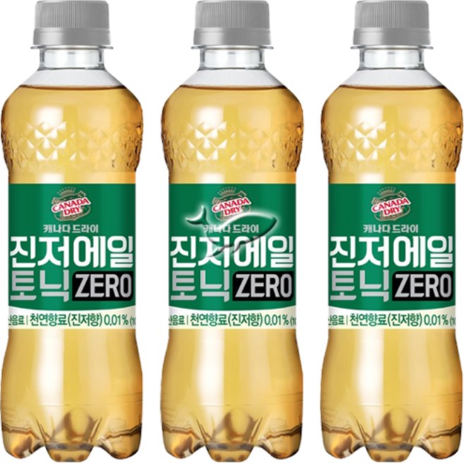 캐나다드라이 진저에일 토닉 제로 300ml, 6개