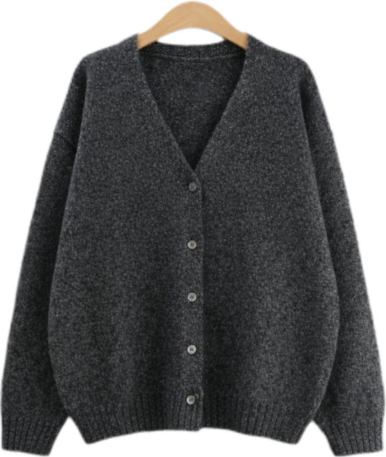 유니 울 루즈핏 브이넥 니트 가디건 5color