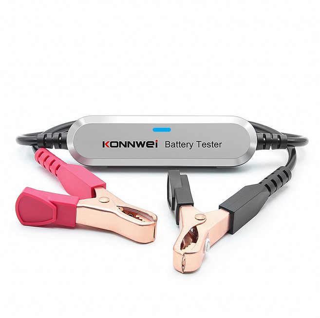 KONNWEI 자동차 배터리 테스터 오토바이 분석기 부하 크랭킹 충전 블루투스 안드 BK100 6V 12V, Silvery, 1개