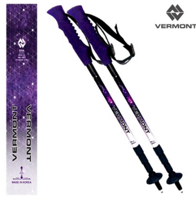 버먼트 국내제작 경량 디바 4단 등산스틱 2개1세트, 단품, 상세 설명 참조