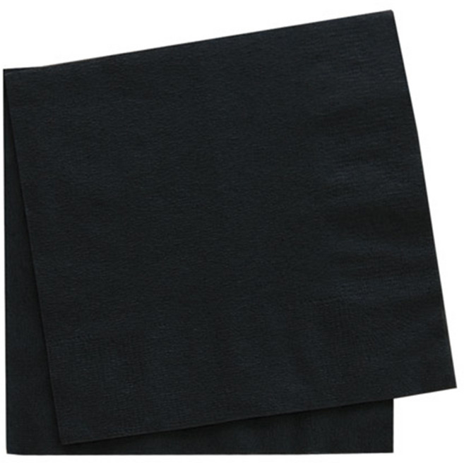파리스 파티용 일회용 단색 종이 냅킨, 검정, 1개, 60개입