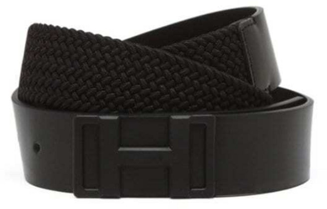[국내백화점] 헤지스골프 블랙 남성 이태리 웨빙 벨트, XXX