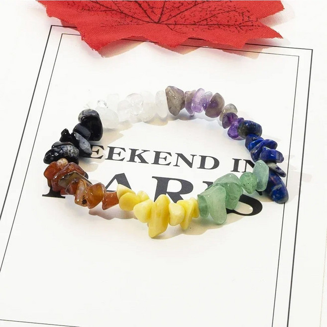 옥 팔찌 구슬 혼주 비즈 로즈 스트레치 천연 자수정 여성용 원석 자갈 차크라 크리스탈 불규칙 선물 쿼츠