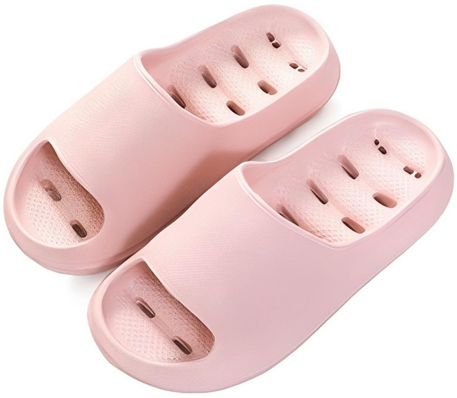 글랑앤 미끄럼방지 욕실화 실내화 여성용, 핑크, 1개