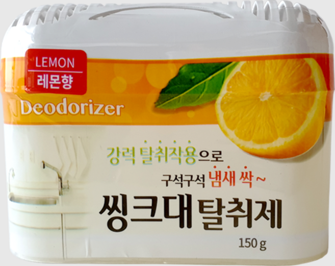 해피룸 씽크대 탈취제 150g 레몬향 60개