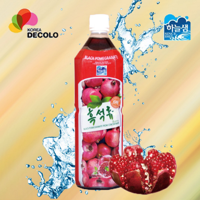 하늘샘 한국데코로 음료농축액 흑석류, 1.02L, 1개