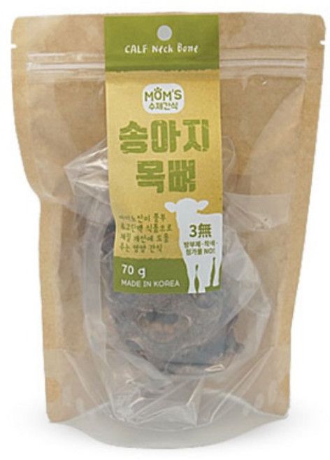 맘스 수제간식 송아지 목뼈 70g, 1개