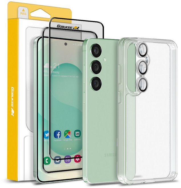 고부기 퍼펙트핏 케이스 + 풀커버 강화유리 2매 + 카메라필름 세트