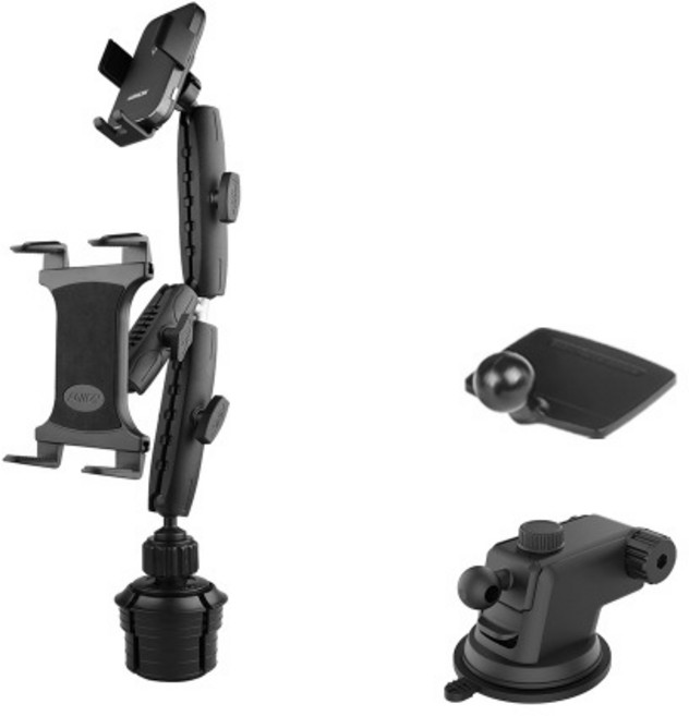 FOD2 25메탈로버스트 DWCTR66323 차량용 컵홀더 태블릿 앤 듀얼코일 무선충전 핸드폰 거치대, [ DWCTR66323 ]