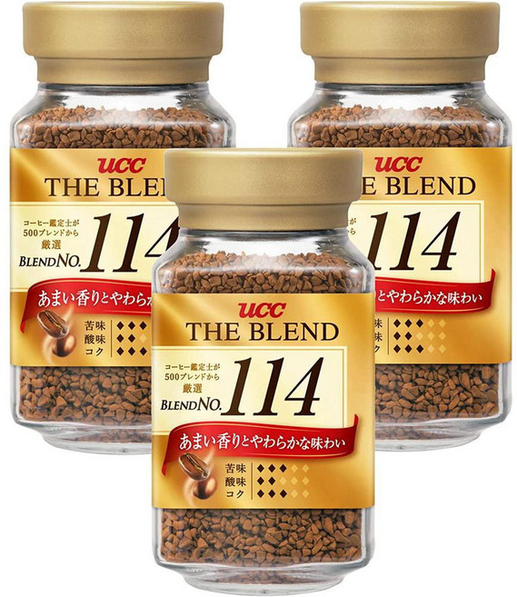 The Blend 일본직구 UCC 더 블렌드 114병 90g 인스턴트 커피 x 3개