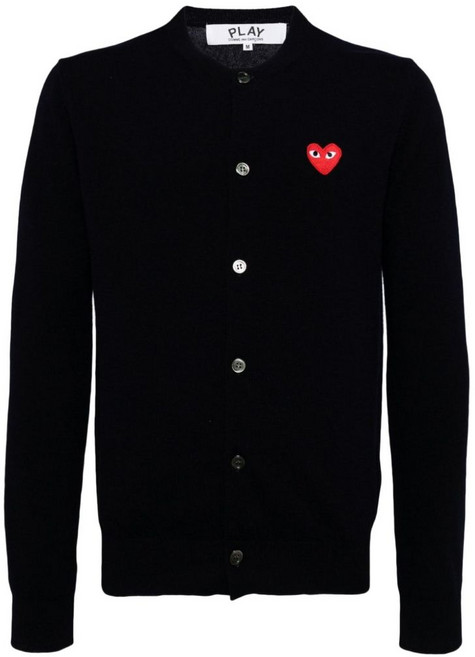 꼼데가르송 하트 로고 가디건