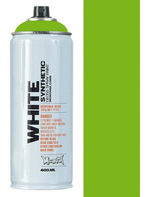 몬타나 WHITE락카 캔스프레이 화이트 400ml 유광 그래피티, [019]  6020_CAIPIRINHA, [019] 6020_CAIPIRINHA, 1개