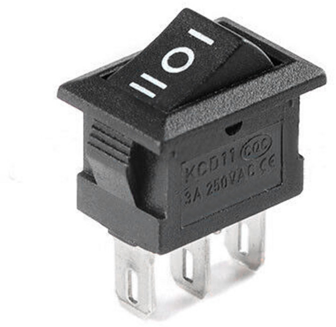 사각 3단 3핀 시소 스위치 초미니 전원 전환 복귀 로커 온 오프 DC12V 24V 3A, NG927. 사각 시소 3단 스위치, 1개