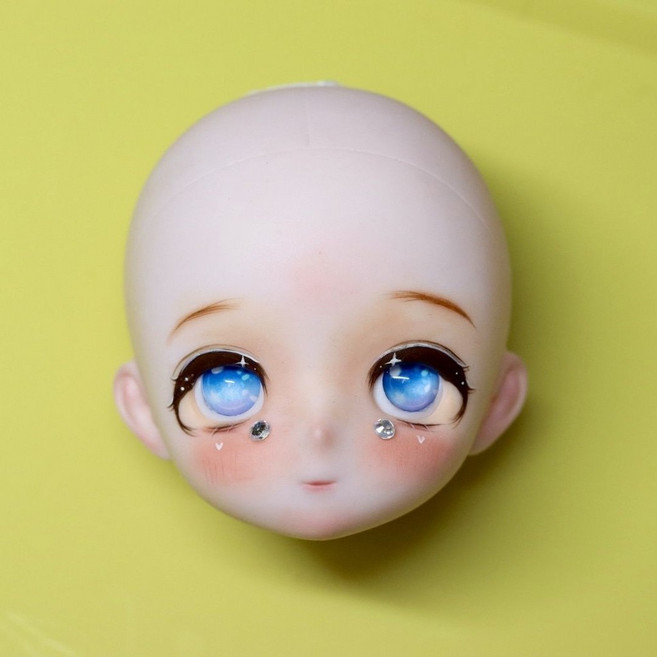 二次元改妝娃娃頭 6分BJD關節娃娃頭 (含眼珠), 1個, 4