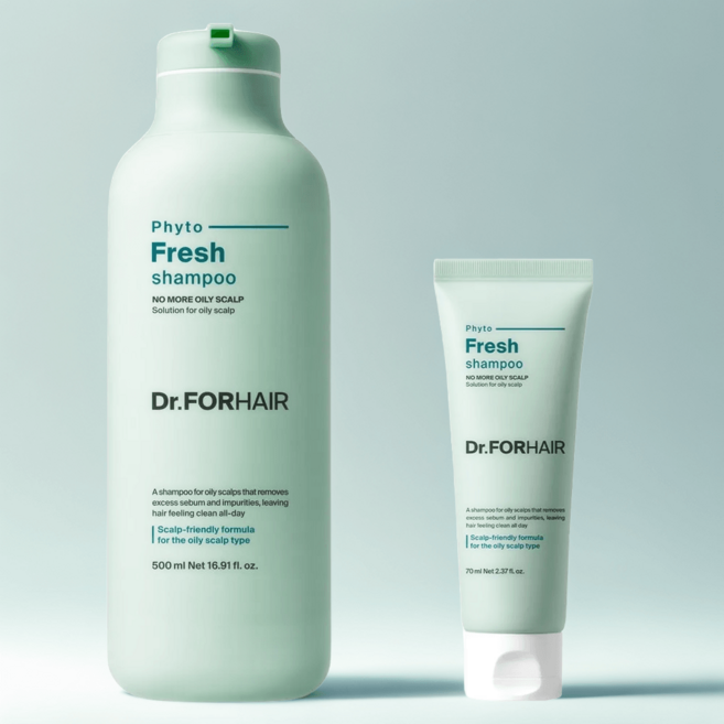 닥터포헤어 지성두피 피토프레시 기름진 두피 클렌징 샴푸 500ml+여행용70ml, 1