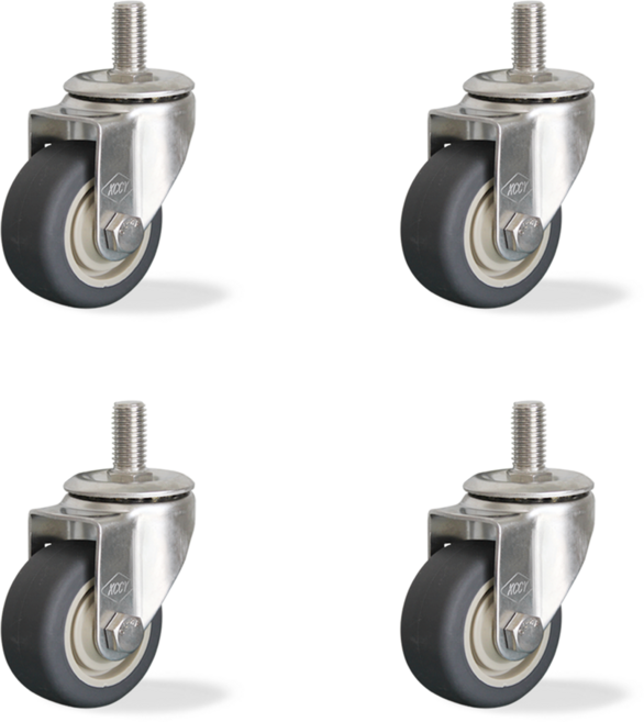 스텐바퀴 3인치(7.5cm) 볼트5/8회전 우레탄바퀴 서스 304 SUS 4개1세트, 1세트