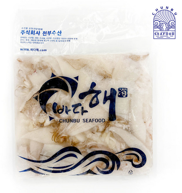 냉동 절단한치 손질 오징어 짬뽕재료, 1개, 800g