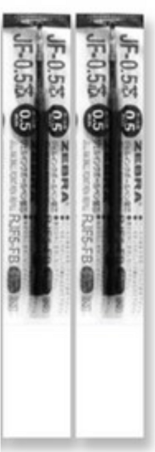 제브라 젤잉크 JF 리필심 0.5mm, 흑색, 2개