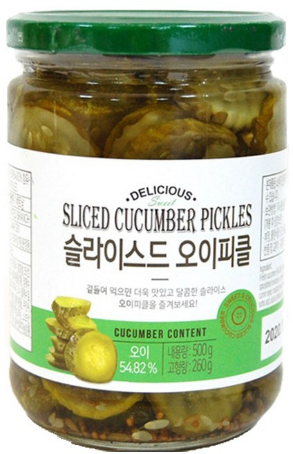 효성인터내셔널 슬라이스드 오이피클, 1개, 500g