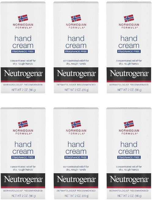 뉴트로지나 노르웨이 포뮬러 모이스처라이징 핸드 크림 무향 56g 6팩, 6개, 56.5g