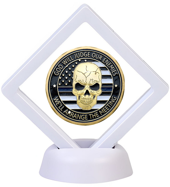 라온하제 비트코인 이더리움 리플 가상화폐 기념주화 코인 암호화폐 동전 수집 스텐드+장식장 포함, 50 성 미카엘 경찰관