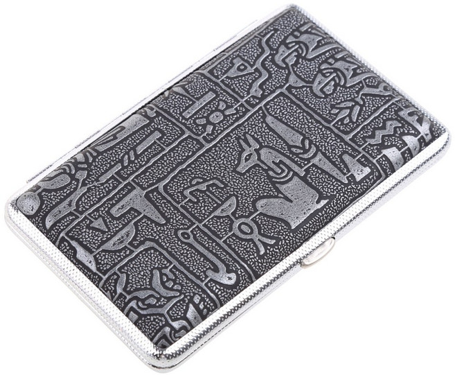 1pc 휴대용 그림 포켓 담배 담배 담배 사례 홀더 14 구획