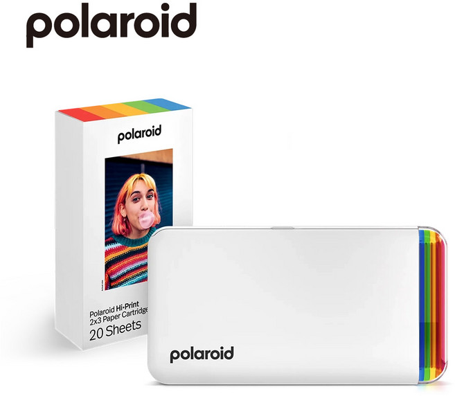 Polaroid Hi-Print 相片印表機 藍牙袖珍列印機, 白色