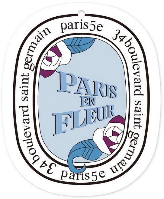 diptyque 吊掛香氛片 車用衣櫥行李芳香片, 1個, 厚款【盛開的巴黎白茶】１片（有色差隨機出