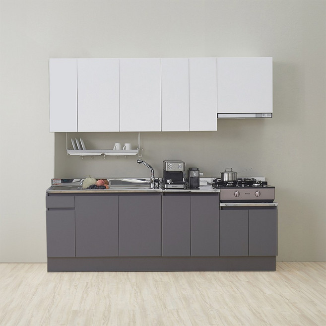 헤이어집 싱크대 A세트, 4 A- 1200개수대 그레이(점보볼/우)