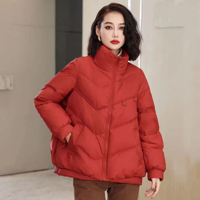 겨울 오리털 여성용 보온 빅사이즈 패딩 데일리 프리미엄 오버핏 방한 패딩 코트