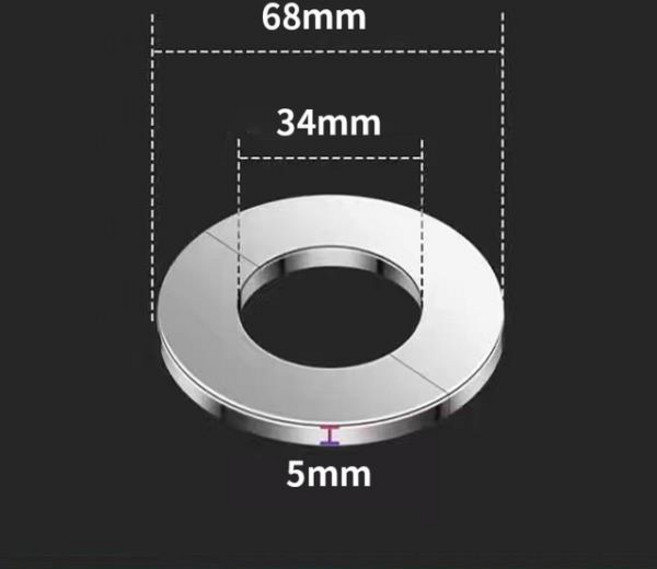 주방용품 자체 접착 스테인리스 스틸 수도꼭지 장식 커버 벽 커넥터 캡 밸브 링 피팅 1PC, 02 B