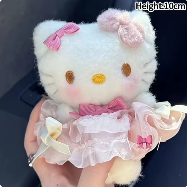 엔젤 행운 헬로키티 인형 키링 - 산리오 태닝 하와이 가방 시나모롤 포차코 팝업 아일랜드, 1개, 리본리