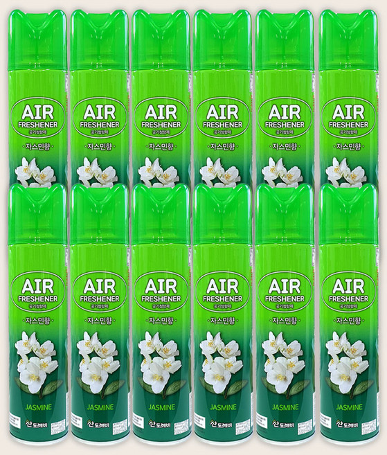산도깨비 공기청향제 자스민향 300ml 생활용품 > 방향/탈취/제습/살충 방향제 실내용, 12개