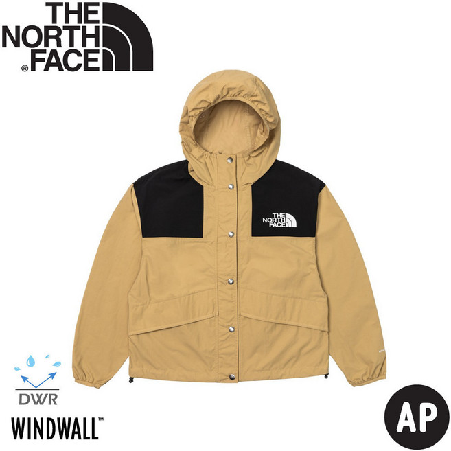 The North Face 女 寬版連帽風衣外套 防潑水/防風