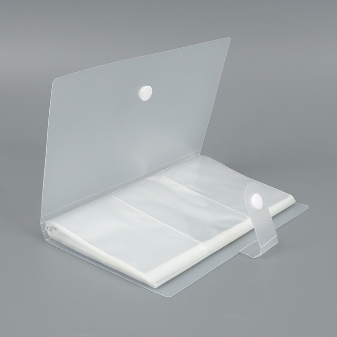 똑딱이형 포토카드 케이스 포카보관 앨범 띠부씰바인더 포카바인더 포토북, 240매, 투명, 1세트