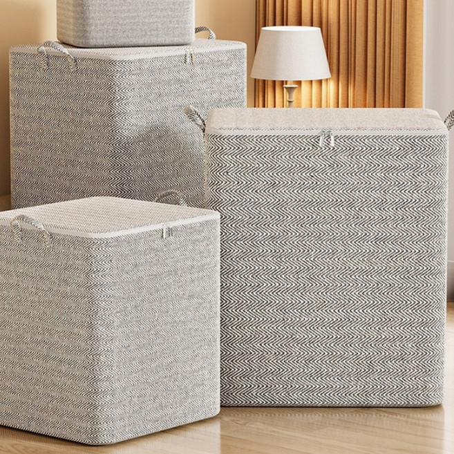 옷 소품 이불 수납 정리함 대용량 리빙박스, 1개, 그레이
