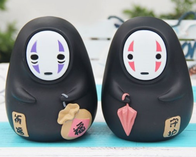 가오나시 저금통 피규어 2종 세트 지브리 센과치히로의 행방불명 피규어 인형 인테리어 장식 소품, 1세트