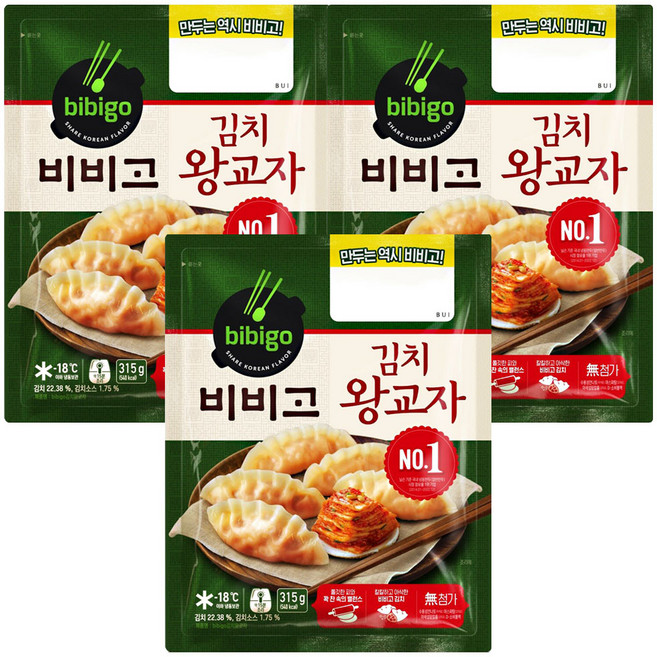 비비고 김치왕교자 315g, 3개