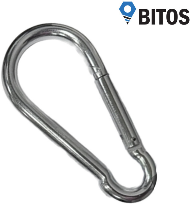 카라비너 강철 캠핑 등산 고강도 고리 비너, 1개, 강철 비너 은색